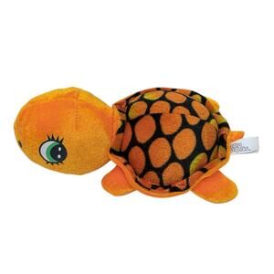 Toy Works Small 8 Inch Orange Plush Turtle Soft Stuffed Animal Toy